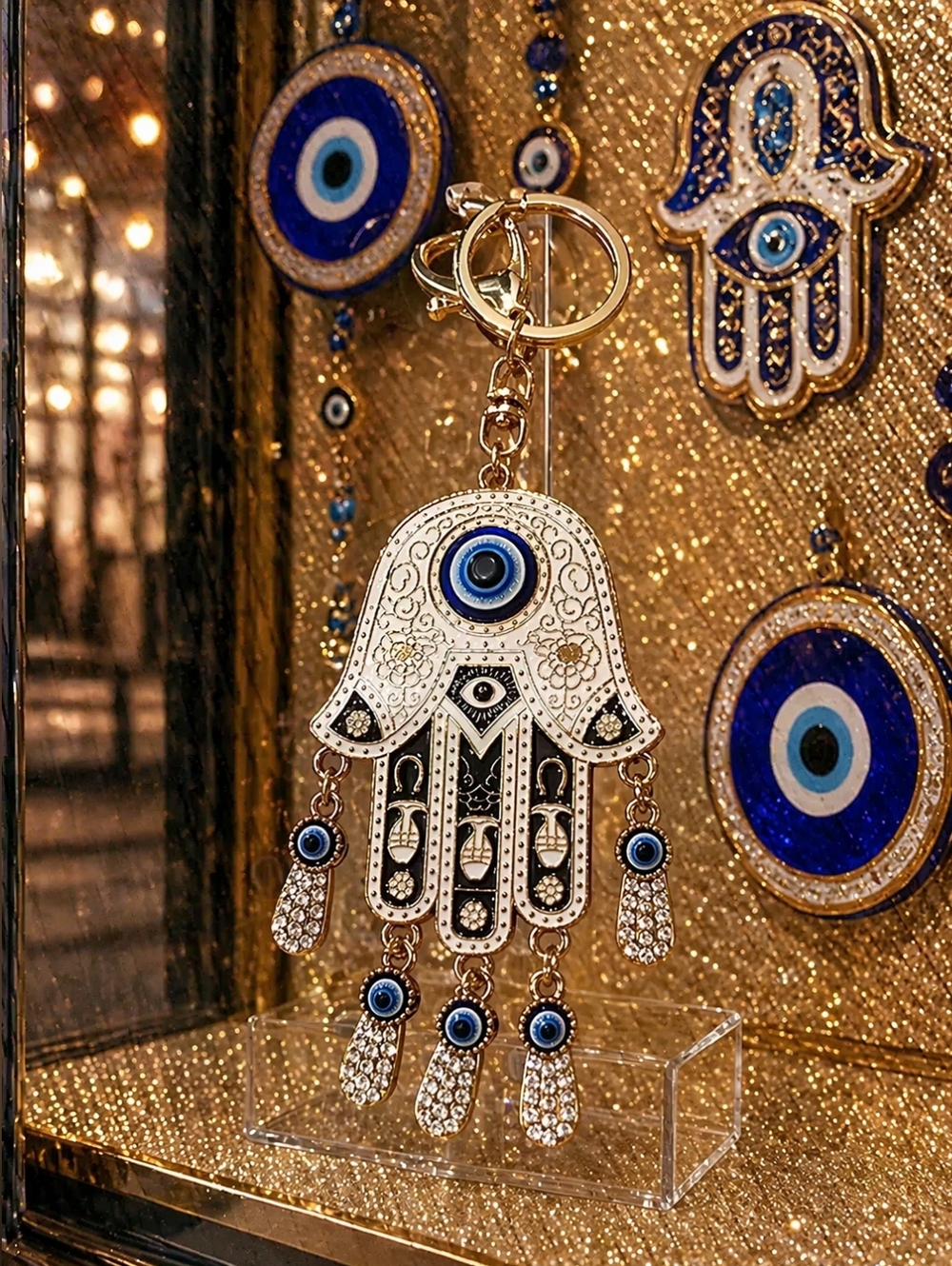 Hamsa/Evil Eye Keychain/Bag Charm